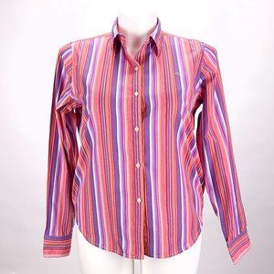 Lauren Ralph Lauren Women's Multicolored Striped Button Down Top